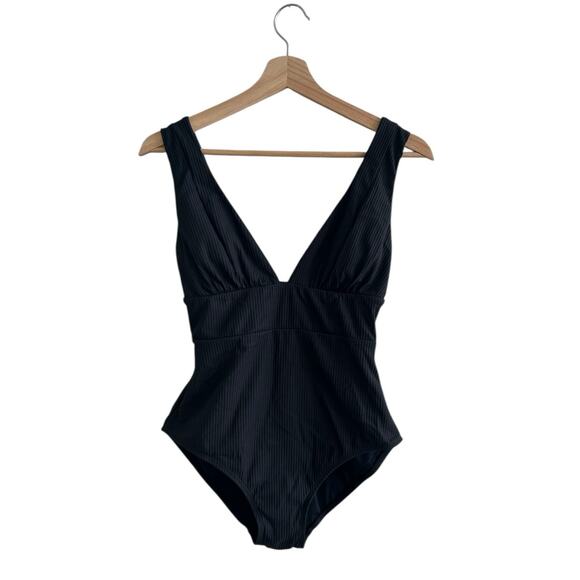 Andie Swim The Mykonos Ribbed One Piece in Black S NWT - Picture 4 of 7